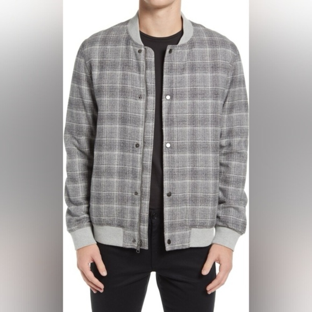 NWOT Nordstrom Grindle Plaid Cotton Bomber Jacket